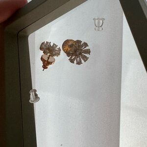 Gold and Silver Floral Earrings